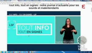 Des sujets diffusés en langue des signes