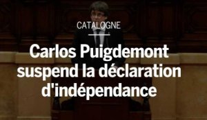 Catalogne : Carles Puidgemont suspend la déclaration d’indépendance
