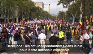 Manifestation pour l'unité à Barcelone pour la fête nationale