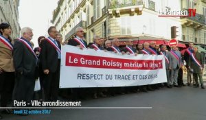Des élus d’Ile-de-France manifestent pour défendre le Grand Paris Express