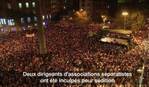 Espagne: manifestation contre l'incarcération d'indépendantistes