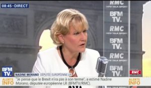 "Elle sort, elle sort plus". Marine Le Pen a montré "son incompétence" à propos de l'euro, pour Nadine Morano