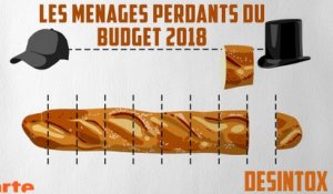 Les ménages perdants du budget 2018 - DÉSINTOX - 23/10/2017