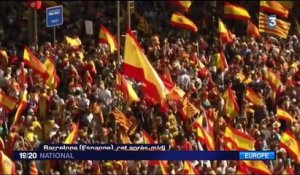 Espagne : les unionistes rassemblés contre l'indépendance de la Catalogne