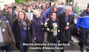 Marche blanche à Gray après le meurtre d'Alexia Daval