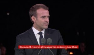 Emmanuel Macron : "Ceux qui veulent faire croire que l'Islam se construit en détruisant les autres monothéismes sont des menteurs"