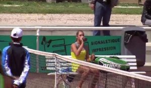 Interview de Margot Yerolymos, juste après sa défaite en finale de l'Open d'Istres