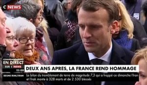 13 novembre: Regardez l'émotion d'Emmanuel Macron prenant dans ses bras les proches des victimes des attentats