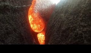 Une GoPro se fait avaler par la lave d’un volcan mais survit