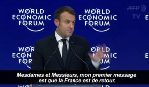"France is back", clame Macron à Davos