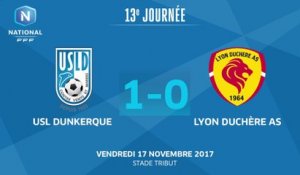 J13- Dunkerque - Lyon Duchère (1-0), le résumé