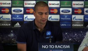 Gokhan INLER, le milieu napolitain avant le match OM-Naples