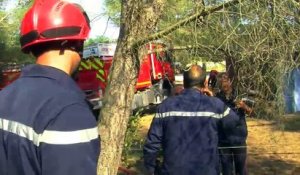 Quelques images de l'intervention des pompiers