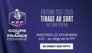 Mercredi 22, Coupe de France Féminine : le tirage du 1er tour fédéral en direct (12h00)