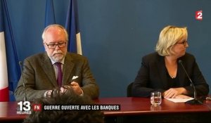 Front national  : Marine Le Pen dénonce un "bannissement bancaire"