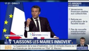 Macron devant les maires : "Un droit à l'erreur sera inclus dans un texte soumis au conseil des ministres lundi prochain"