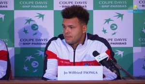 Coupe Davis 2017 - FRA-BEL - Jo-Wilfried Tsonga : "En 2014, je n'étais pas dans mes baskets, cette année, j'y suis"