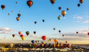 Millier de montgolfières dans le ciel : Timelapse MAGIQUE du Albuquerque Balloon Fiesta!