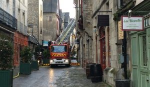 Incendie dans le centre historique