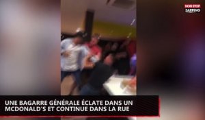 Une bagarre générale éclate dans un McDonald's et continue dans la rue (vidéo)