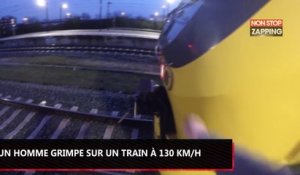 Pays-Bas : Un homme grimpe sur un train à plus de 130 km/h (Vidéo)
