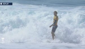 Adrénaline - Surf : John Florence with a Spectacular Top Excellent Scored Wave vs. I.Gouveia