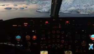 Atterrissage au Groenland au milieu des glaces !