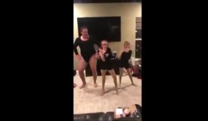 Une danse à la fois burlesque et ridicule d'un père avec ses filles sur du Beyoncé