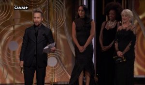 Golden Globes 2018 - Sam Rockwell, Meilleur acteur dans un second rôle : "Frances McDormand, merci d'avoir fait de moi un meilleur acteur" - CANAL+