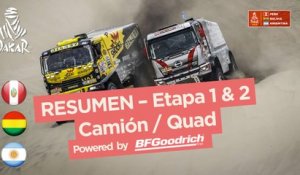 Resumen - Camiones/Cuadriciclos - Etapas 1 & 2 (Pisco / Pisco) - Dakar 2018