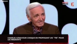 Charles Aznavour choque en proposant un "tri" pour les migrants (vidéo)
