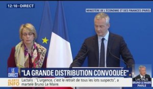 Lactalis: Bruno Le Maire a demandé 2.500 contrôles supplémentaires sur les points de vente