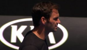 Open d'Australie 2018 - Roger Federer à l'entrainement à Melbourne