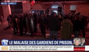 À Fresnes, les forces de l'ordre ont délogé les gardiens qui bloquaient la prison