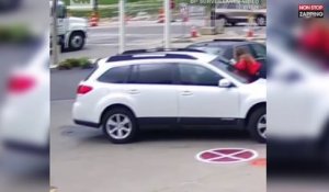 Une femme prête à tout pour empêcher un voleur de lui prendre sa voiture (vidéo)