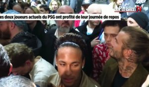 Neymar Jr, David Beckam et Kevin Trapp au défilé Vuitton