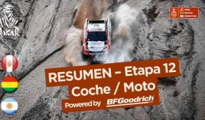 Resumen - Coche/Moto - Etapa 12 (Fiambalá / Chilecito / San Juan) - Dakar 2018