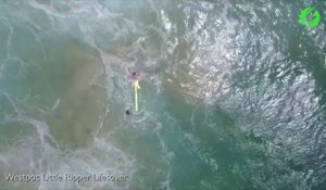 Premier sauvetage à mer réalisé avec un drone en Australie!
