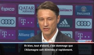 Coupe du Monde 2018 - Kovac : "Heureux que l'Allemagne soit éliminée si tôt"