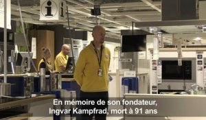 Une minute de silence dans un IKEA après la mort du fondateur