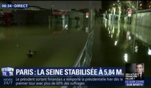 À Paris, la Seine a atteint son pic mais la décrue ne s'amorcera que demain