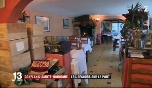Inondations à Conflans-Sainte-Honorine : les secours sur le pont