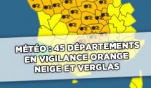 Météo: Quarante-cinq départements en vigilance orange neige et verglas