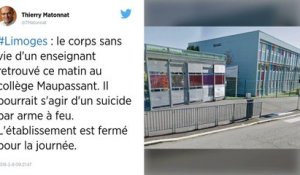 Limoges : un enseignant dépressif se suicide la nuit dans un collège.