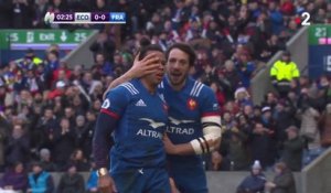 6 Nations : Teddy Thomas délivre les Bleus d'entrée de match !!!