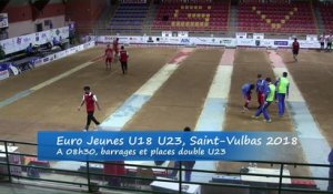 Barrages double U23, Euro Jeunes, Saint-Vulbas 2018