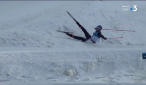 JO 2018 : Ski de fond - 10 km libre femmes. La chute de la Nord-Coréenne Ri