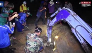 Thaïlande : L'incroyable sauvetage d'un éléphanteau coincé dans un puits (vidéo)
