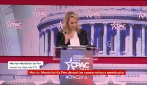 Marion Maréchal-Le Pen : "Nous devons faire connaitre notre idéologie aux médias et notre culture, pour stopper la domination des libéraux et des socialistes. C'est la raison pour laquelle j'ai lancé une école de sciences politiques." #CongrèsMaryland