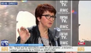 Christiane Lambert (FNSEA): “Est-ce que les ménages français sont prêts à sauver les paysans en payant 3,21 euros de plus par mois?”